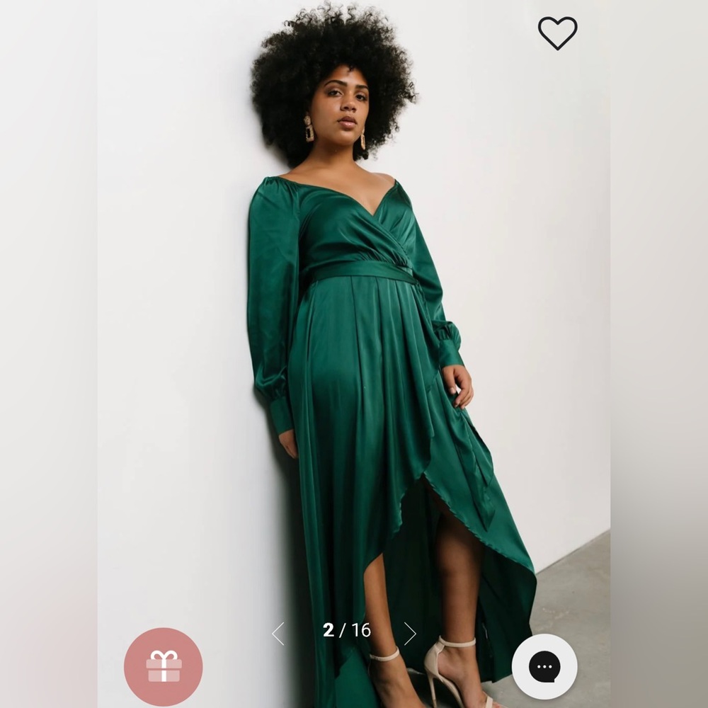 Baltic Born emerald green long sleeve dress